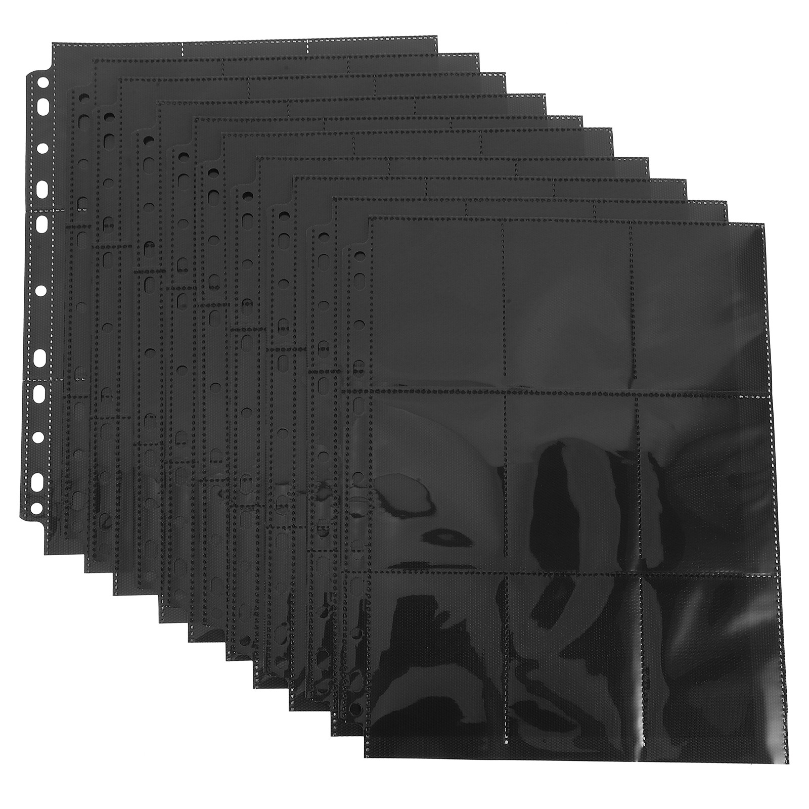 Trading Card Binder - 10 Blatt Klare PVC-Doppelseitige Kartenhüllen mit