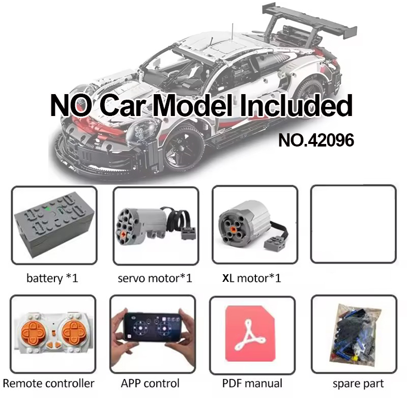 Lego Set Technic - Technischer RC-Modifikationsmotor-Kit für 42154/ 42141/42096/42056/ 42083/42010/42111/42115