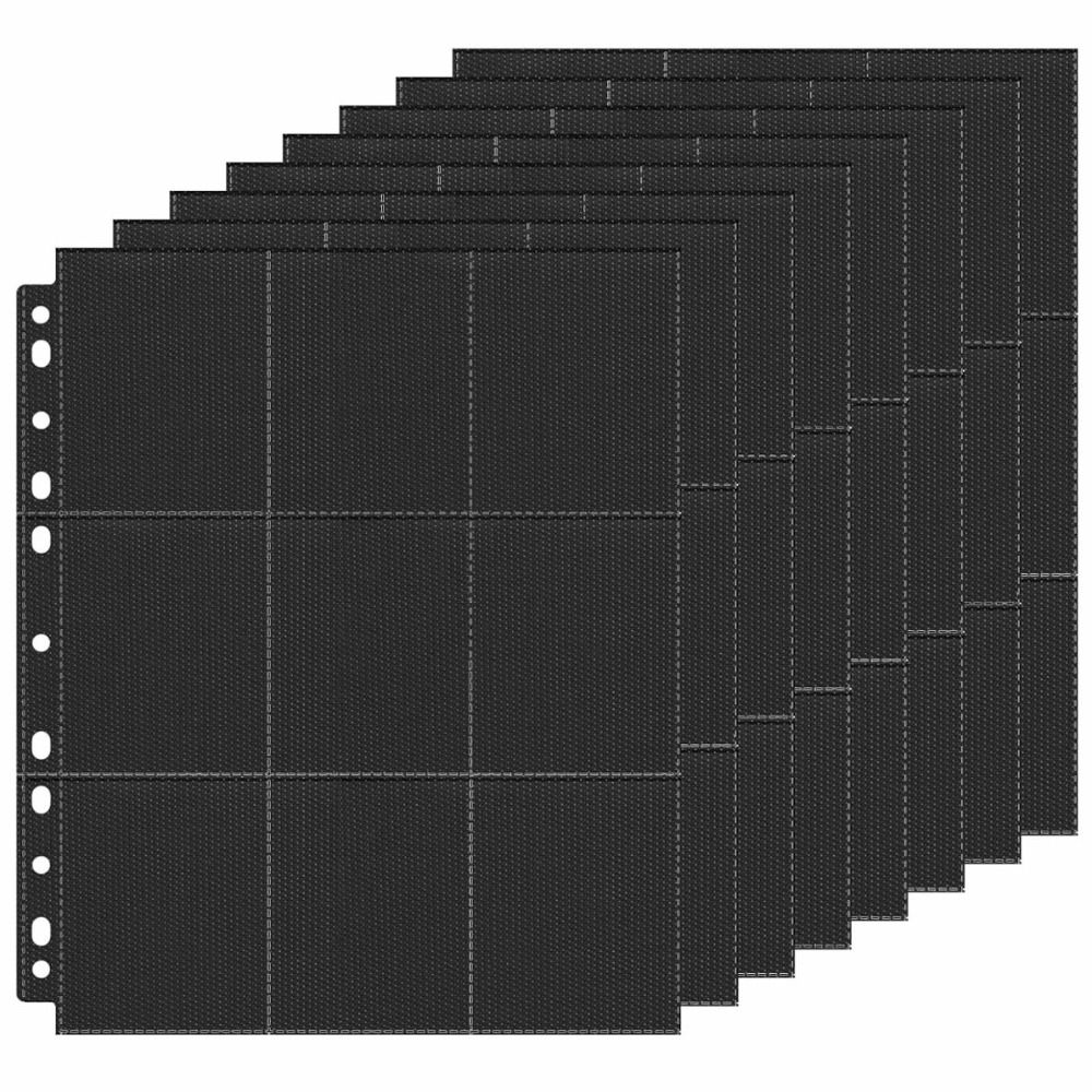 Trading Card Binder - 10 Stück 9-Taschen A4 Sammelkarten-Ordner-Seiten, beidseitig