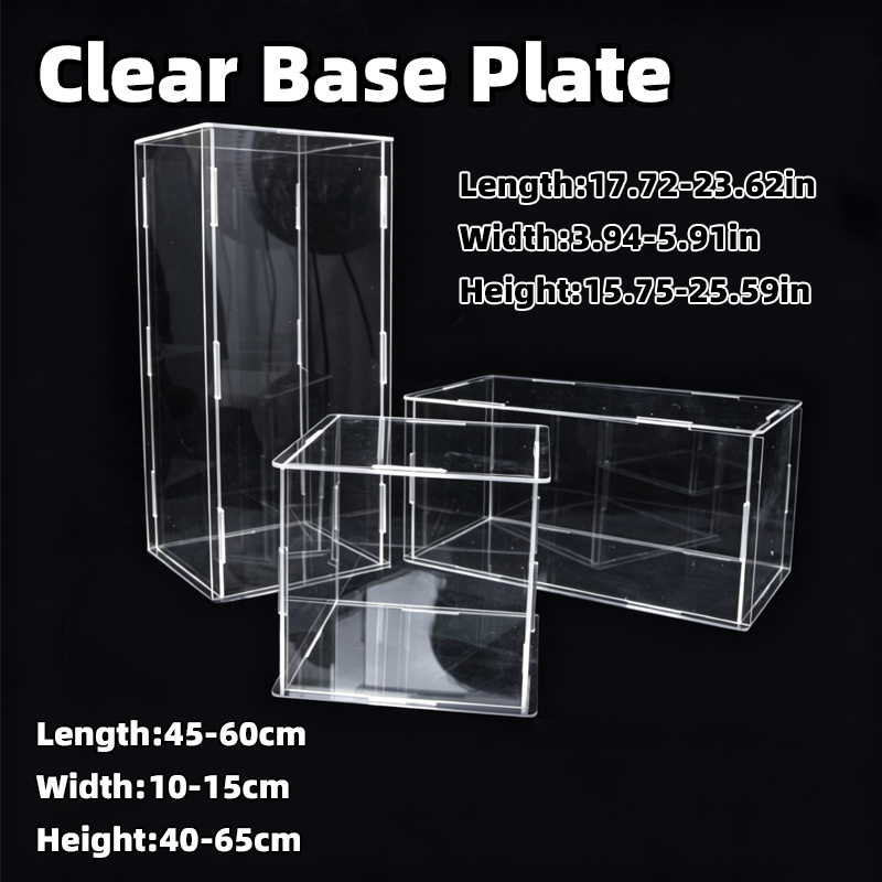 Display Case Acrylic - Selbstmontierbare Volltransparente Acryl-Vitrine Staubschutzbox Aufbewahrung für