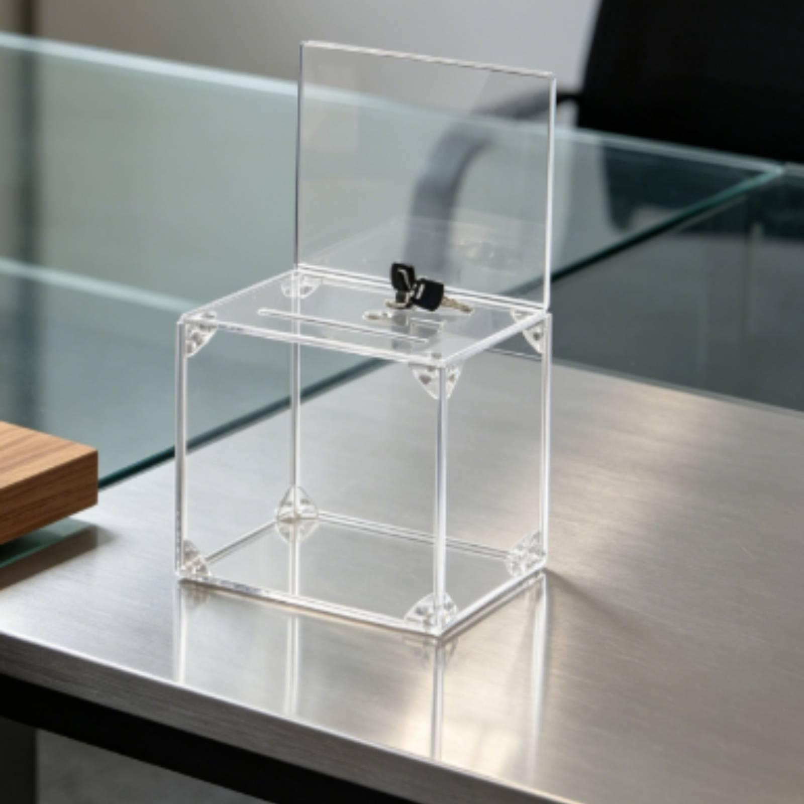 Acryl-Spendenbox mit Schloss u – Display Case Acrylic Bewertung und Preis